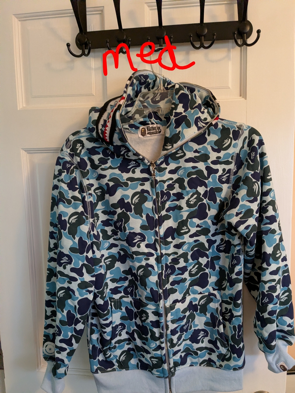 A Bathing Ape Men's Camo Zip Hoodie - Blue Multi